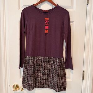 ISLE Purple and Tweed Dress